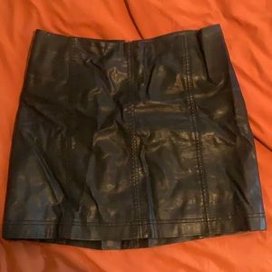 Free People Vegan Leather Skirt